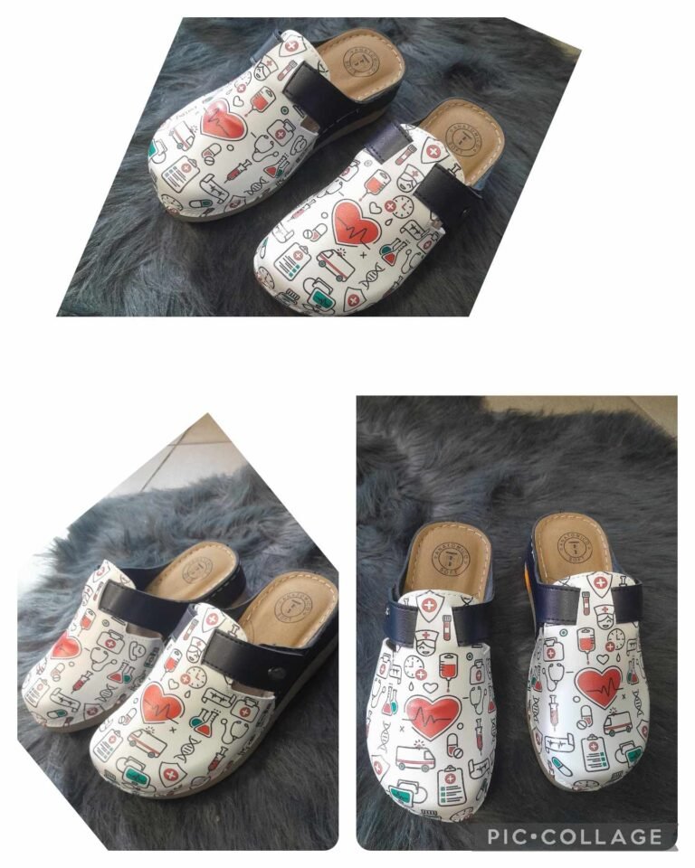 👩‍⚕️ Skladem – Zdravotní pantofle s motivem zdravotnictví ❤️‍🩹 36