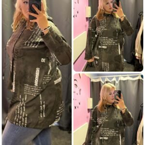 🖤 Stylová Mikino-Tunika s Potiskem – Oversize Look