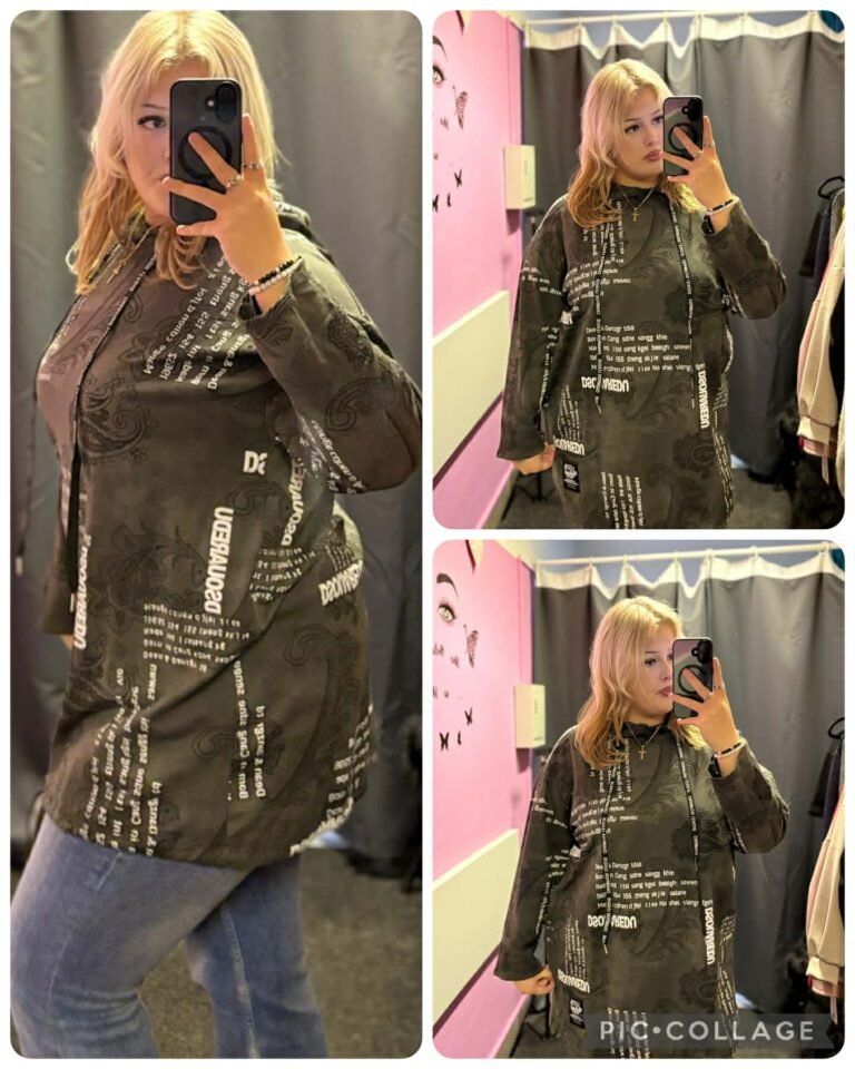 🖤 Stylová Mikino-Tunika s Potiskem – Oversize Look