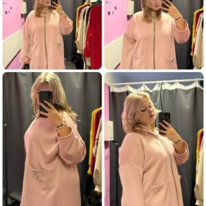 🎀 Stylová růžová mikina na zip s kapucí 🎀