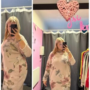 🍂 Podzimní dámské šaty s květinovým motivem