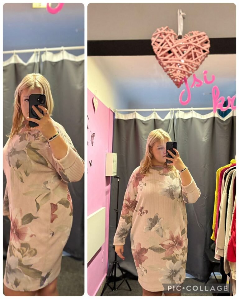 🍂 Podzimní dámské šaty s květinovým motivem