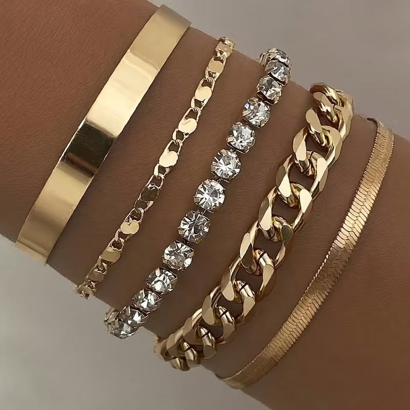 ✨ Set 5 elegantních náramků ✨