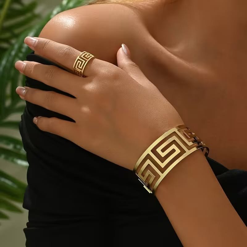 ✨ Elegantní set bižuterie – prstýnek + náramek ✨
