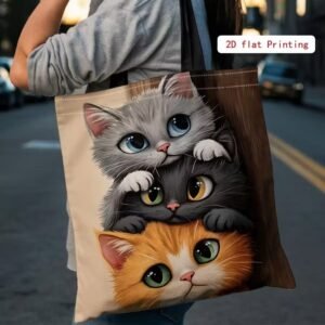 🐱 LÁTKOVÁ TAŠKA S KOŤÁTKY 🐱