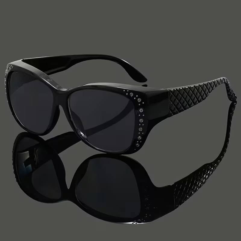 🕶️ Elegantní černé sluneční brýle se zdobením ✨