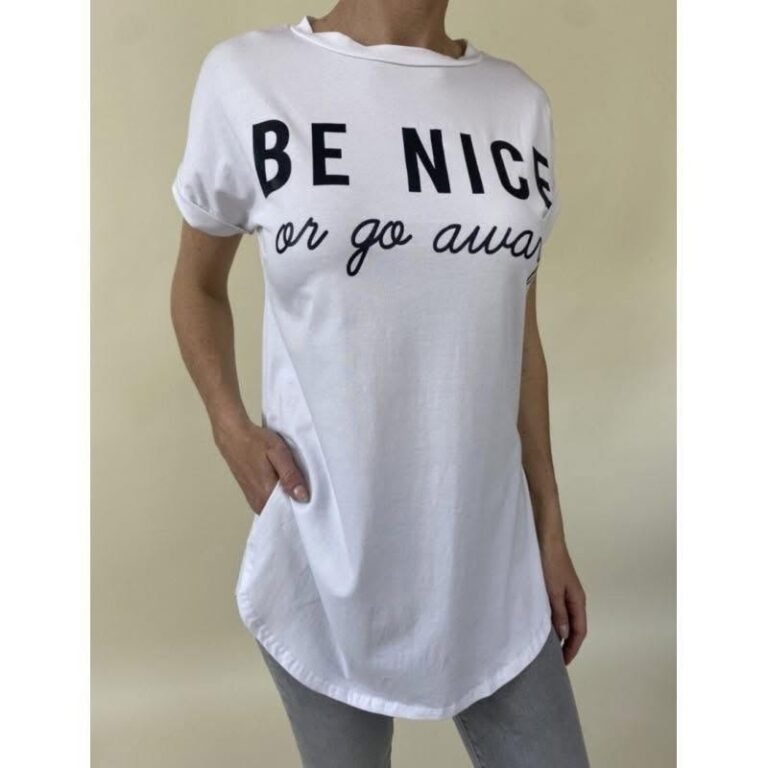 Bílé triko Be Nice